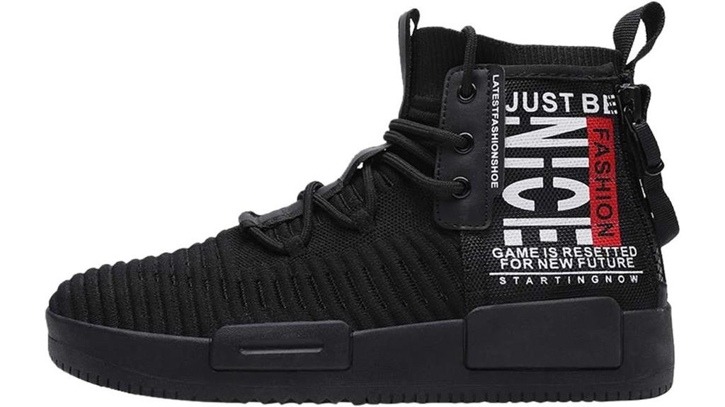 casual athletic high sneakers