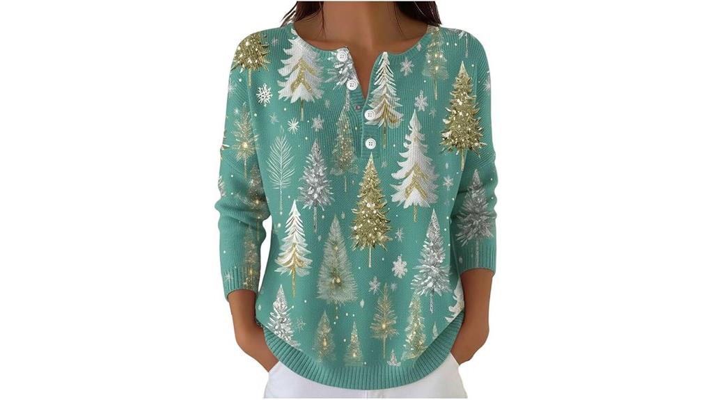 christmas women s long sleeve tunic