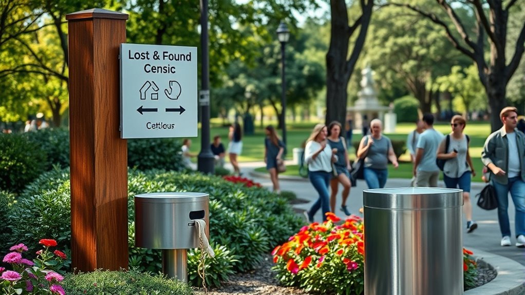 clear signage enhances lost item recovery