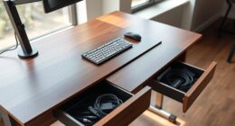 clutter free adjustable desks