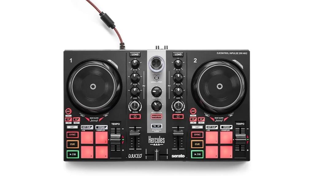 compact dj controller device