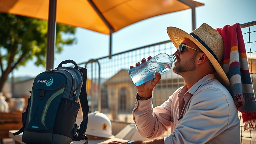 consistent hydration and electrolyte intake