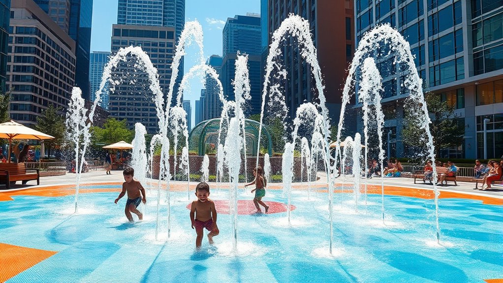 downtown waterfront splash pad