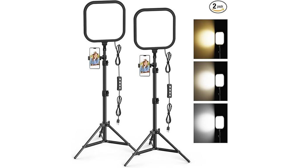 dual adjustable led studio lights