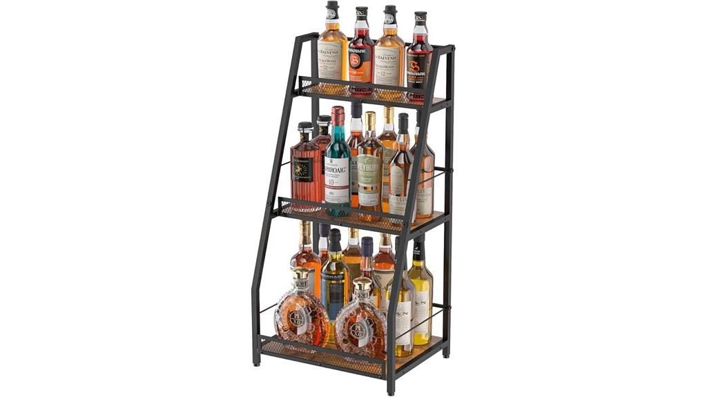 elegant 3 tier liquor display