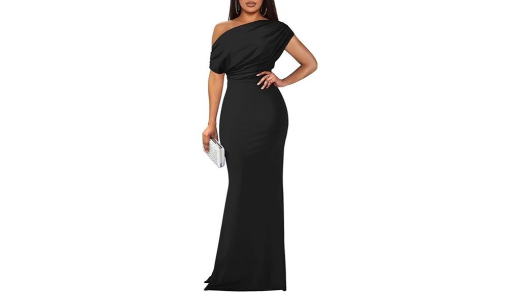 elegant off shoulder long dress
