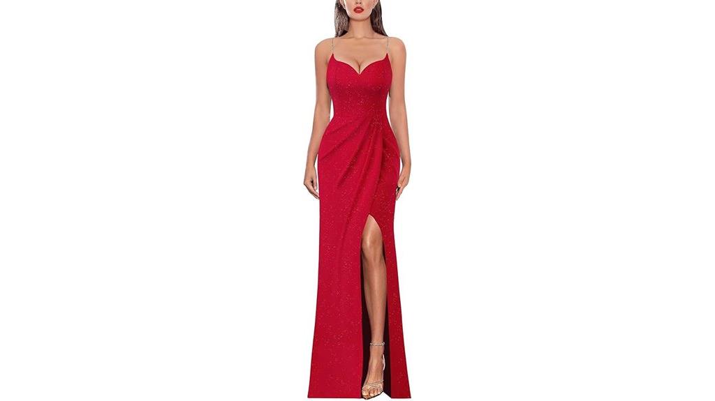 elegant ruched maxi dress