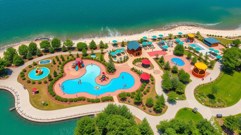 family friendly water play areas