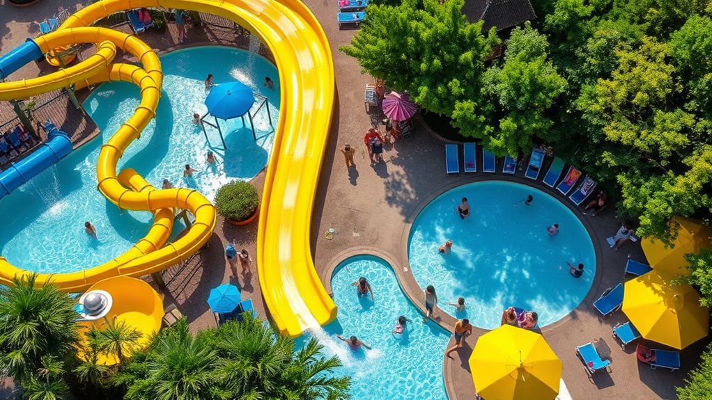 family park with water slides