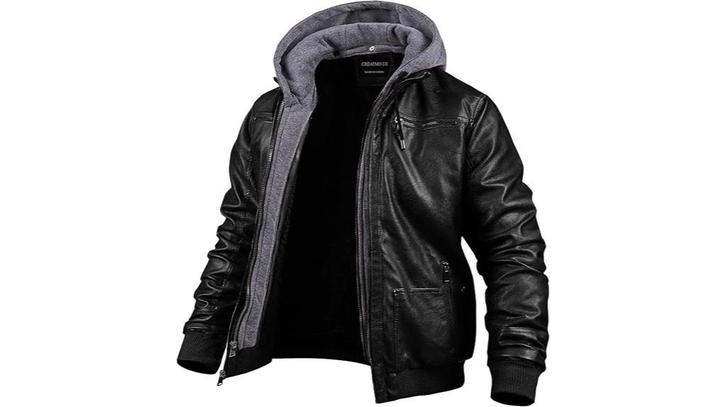 faux leather motorcycle jacket