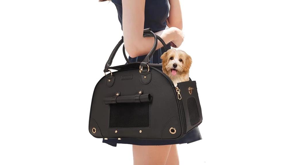 foldable pu leather pet carrier