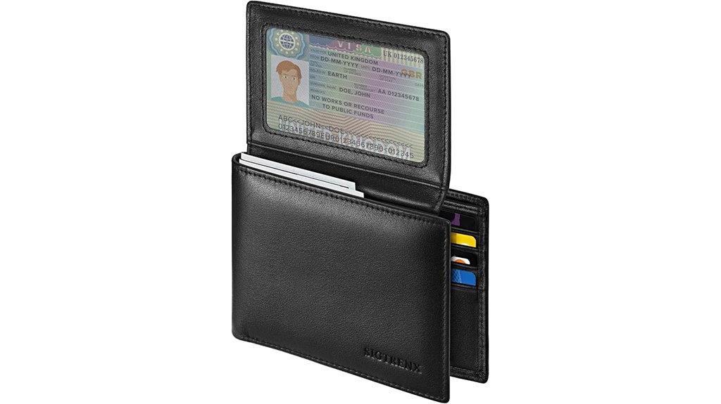 genuine leather rfid wallet