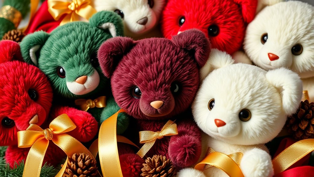 holiday plush toy selection