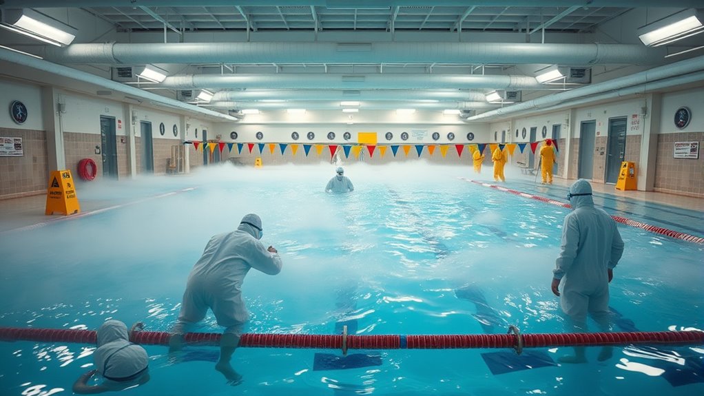 immediate pool closure and disinfection