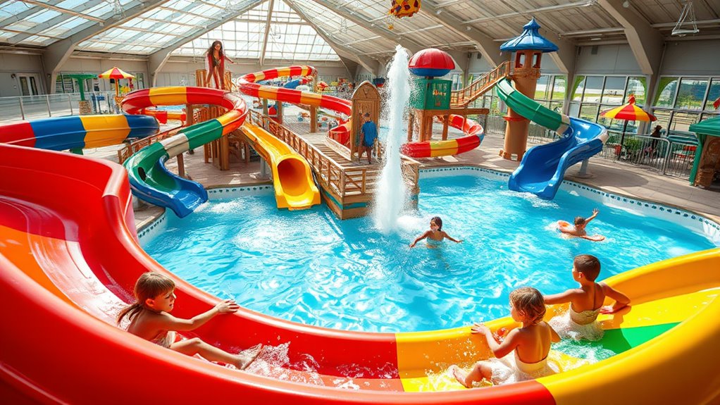 indoor waterpark with slides