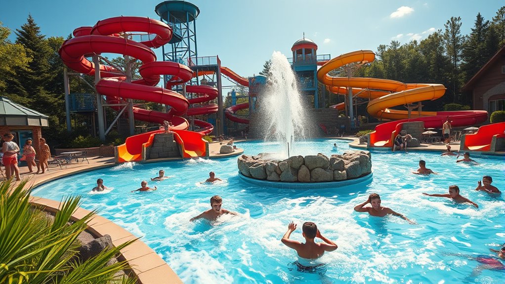 indoor waterpark with slides