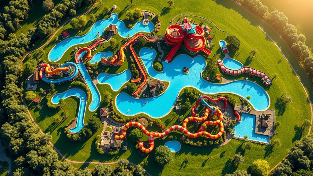 integrated water park layout