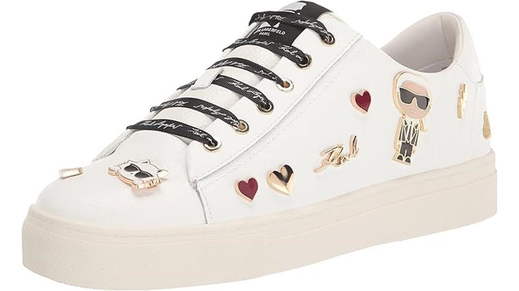 lagerfeld women s lace sneakers
