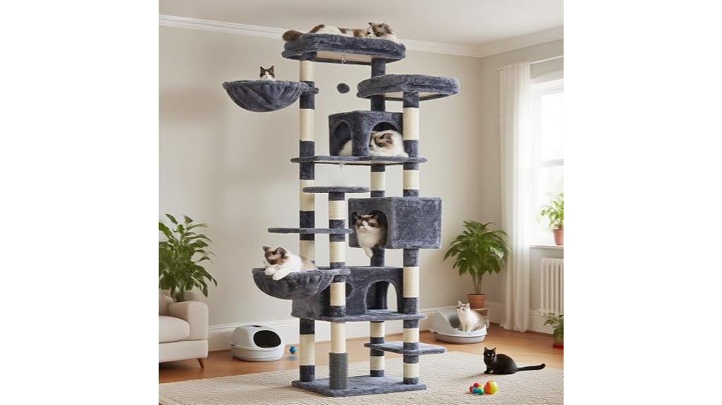 large 74 inch multi level cat tower