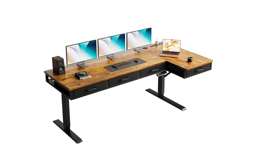 large l shaped desk