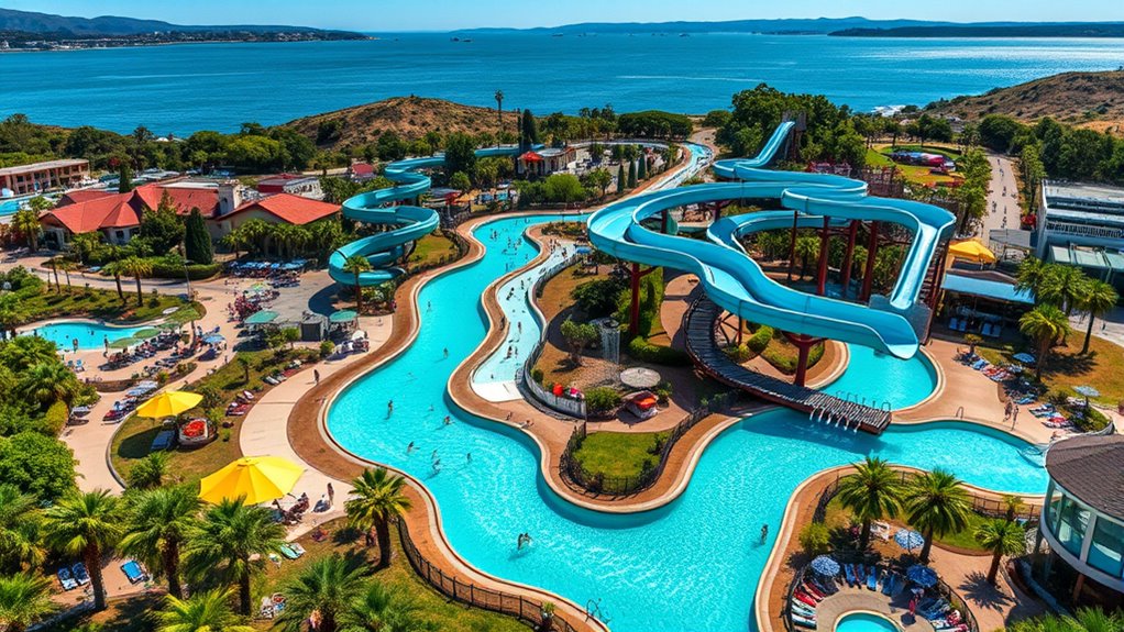 largest lazy river and thrill slides