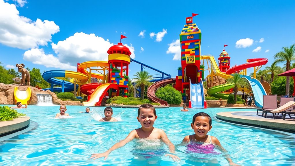 lego water slides and family friendly attractions