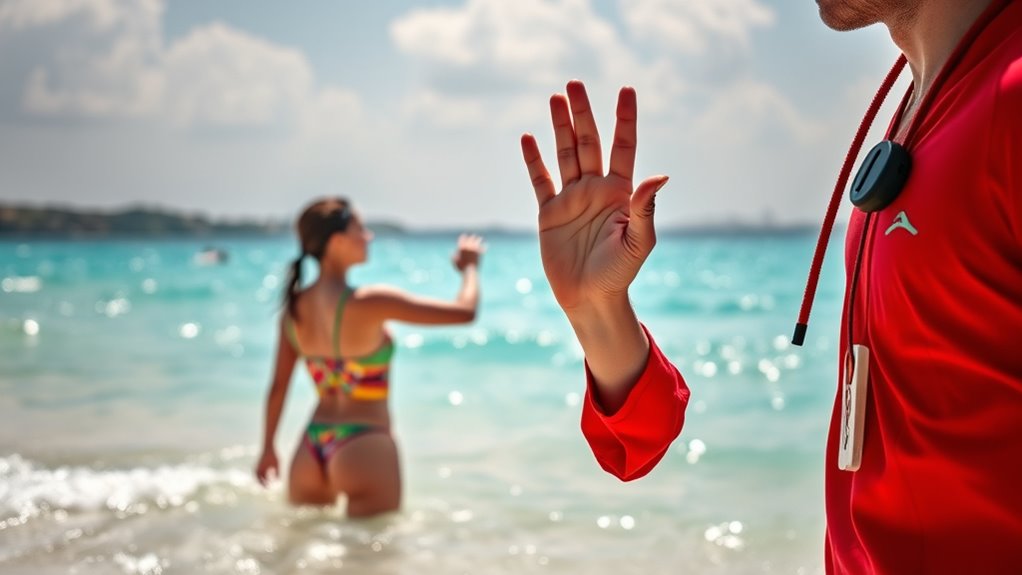 lifeguard hand signal communication