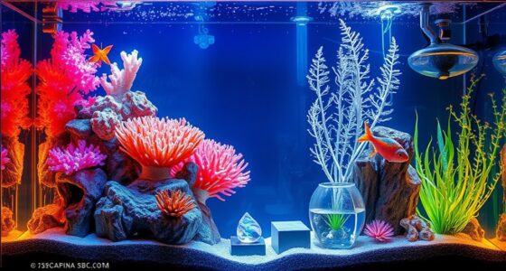 luxurious fish tank decor