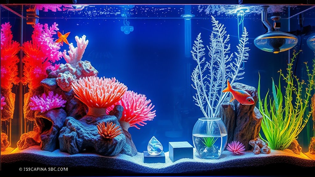 luxurious fish tank decor