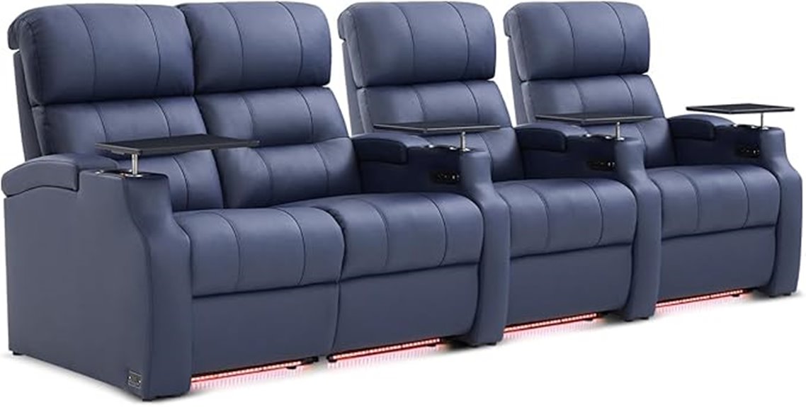 luxurious reclining theater seats