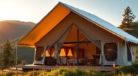 luxury camping shelter options