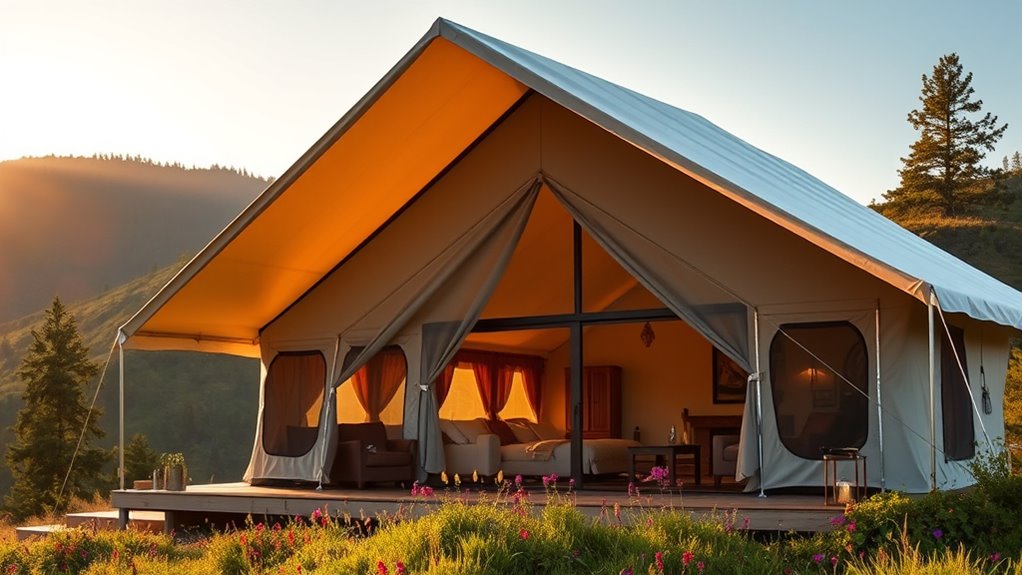luxury camping shelter options