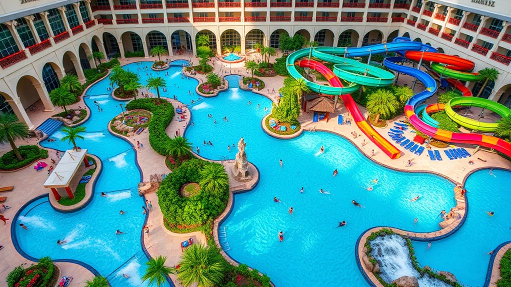 luxury indoor outdoor water park