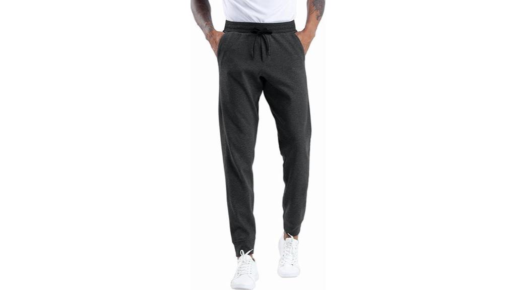 men s fleece joggers with deep pockets