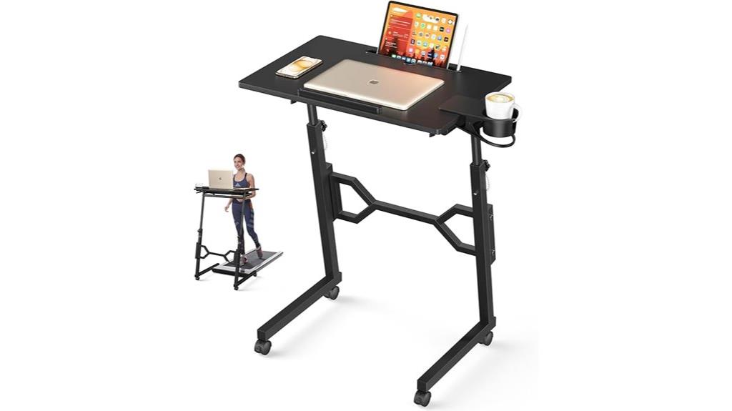 mobile height adjustable desk