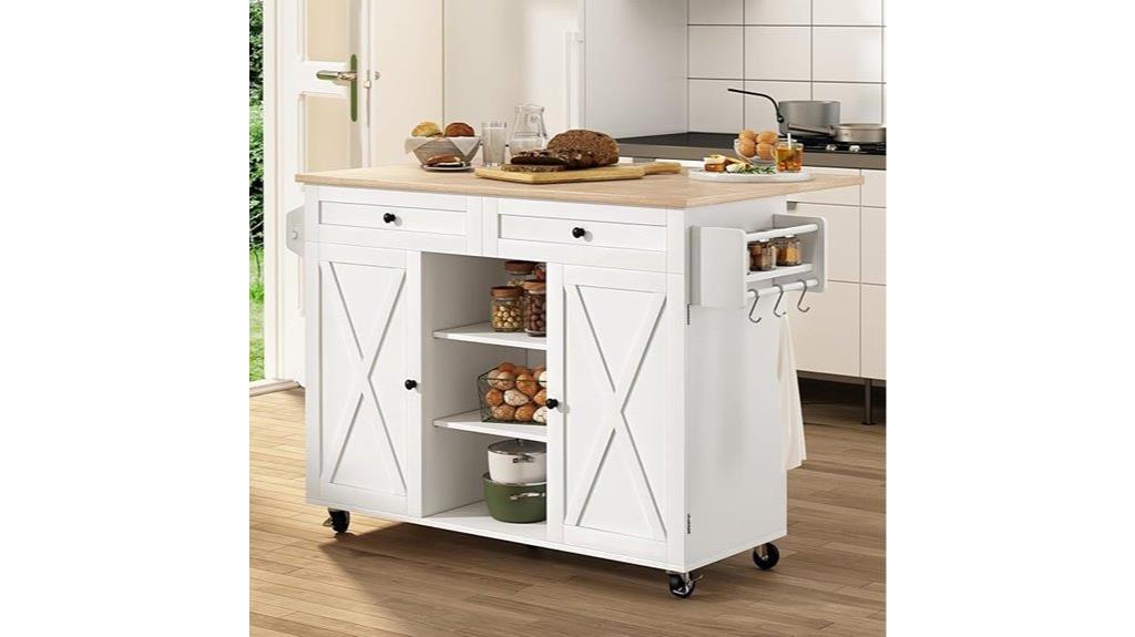 mobile kitchen island with storage