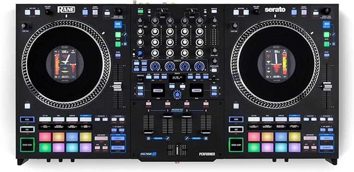 motorized dj controller four channel