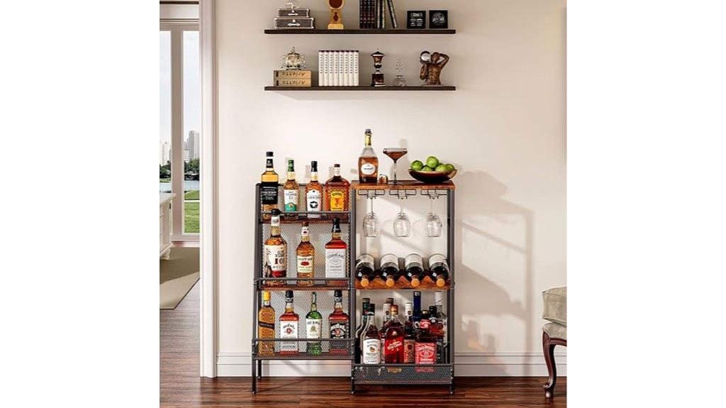 multi use home bar liquor stand