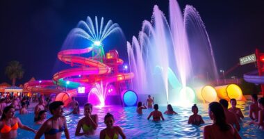 nighttime water park activities
