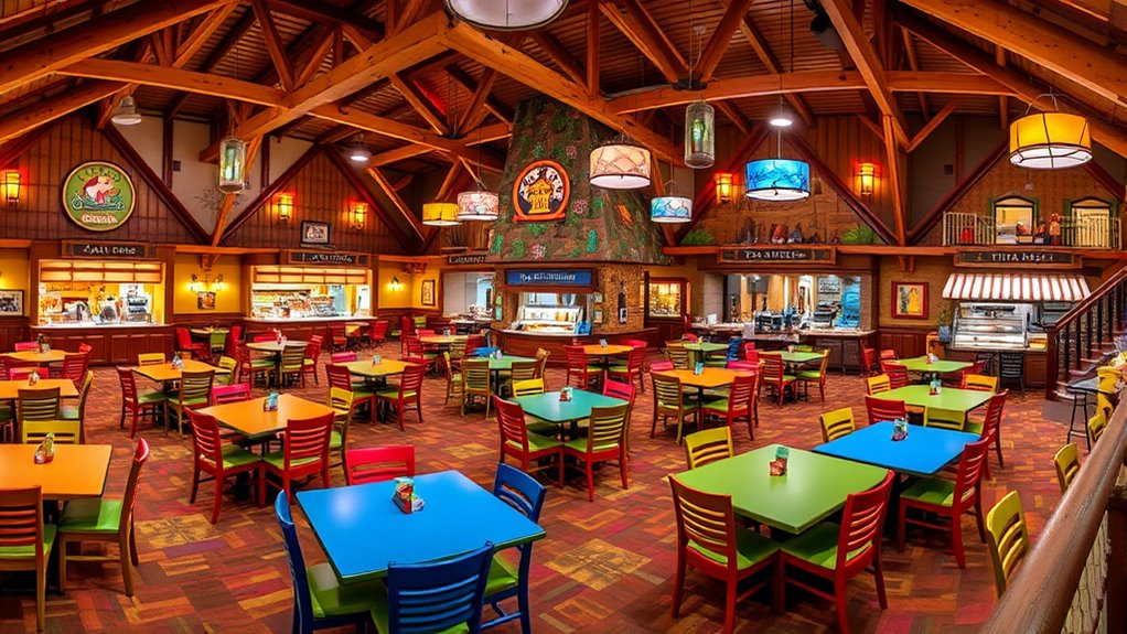 on site family dining options