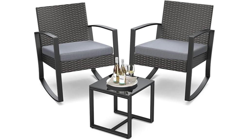 outdoor rattan patio set
