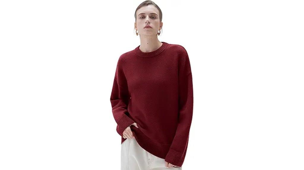 oversized cashmere crewneck sweater