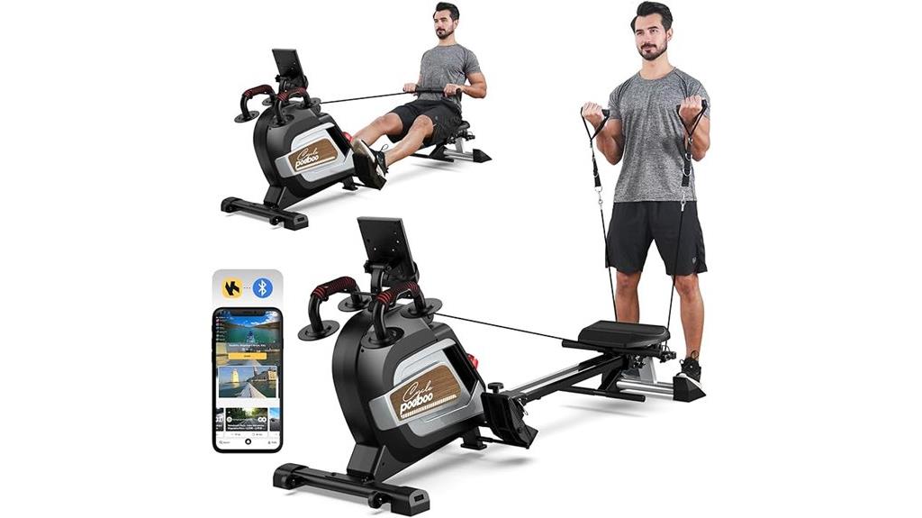 pooboo magnetic rowing machine