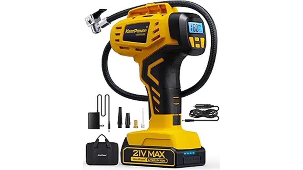 portable tire inflator battery