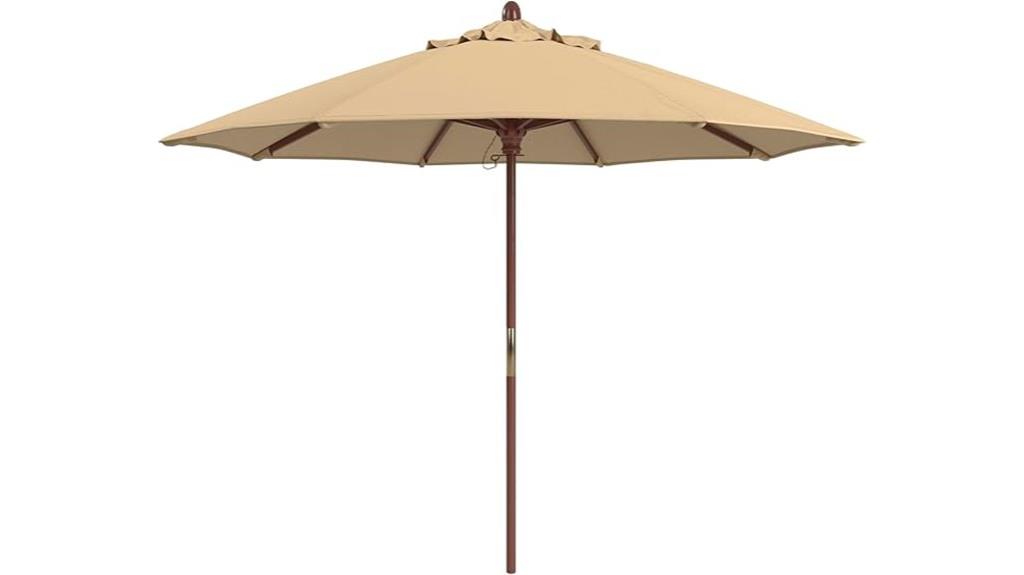 premium hardwood patio umbrella