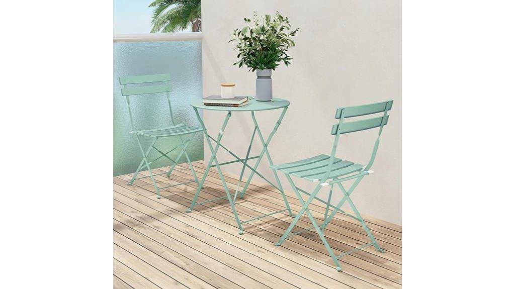 premium steel bistro set