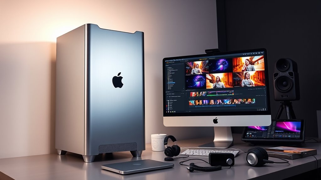 professional video editing setup