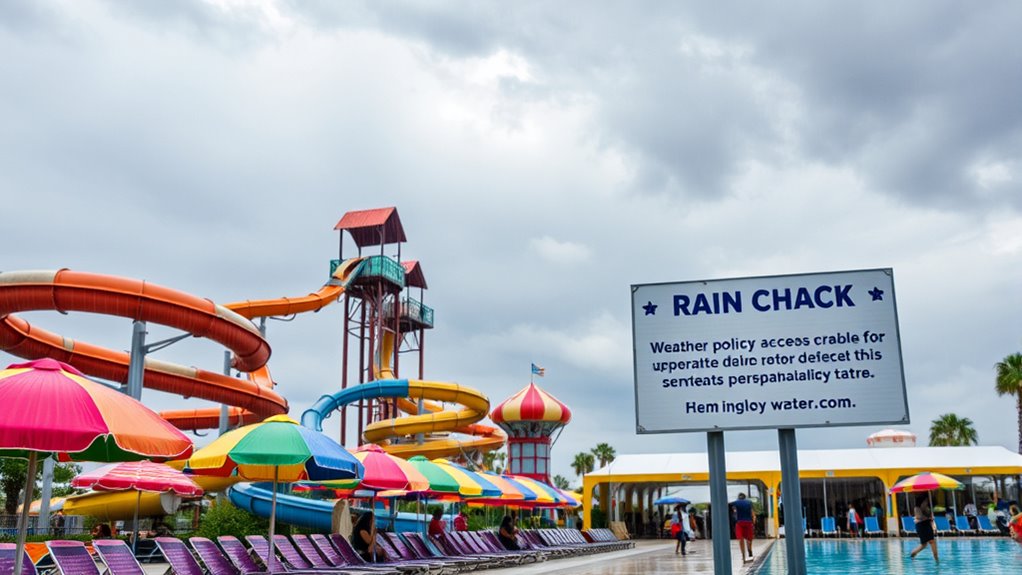 rain policy water parks