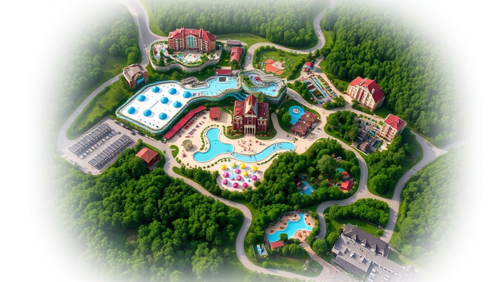 resort zones with connected amenities