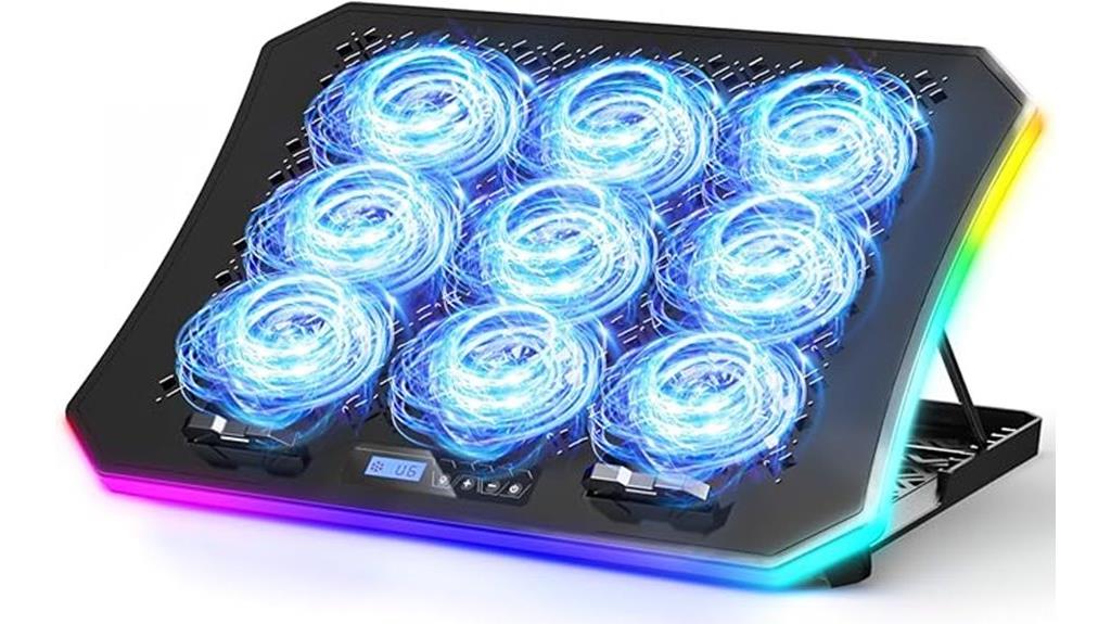 rgb cooler laptop pad